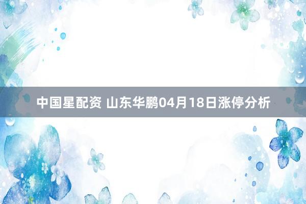 中国星配资 山东华鹏04月18日涨停分析